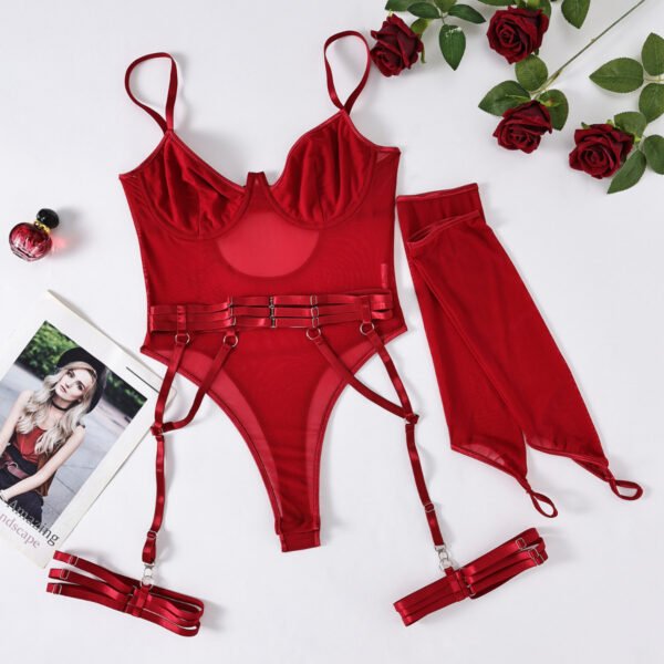 Mesh Temptation Sheer Bodysuit - Image 2