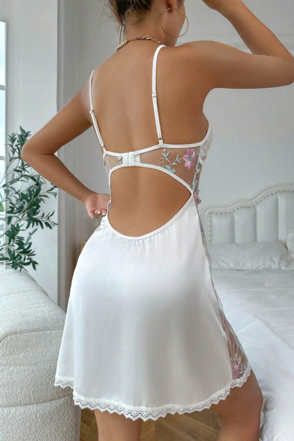 Blossom Veil Floral Satin Slip - Image 5